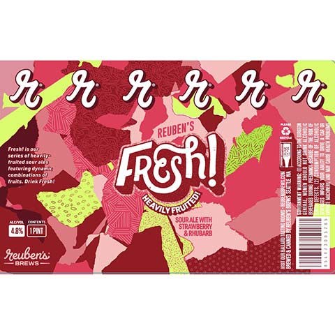 Reuben's Fresh Sour by Reuben's Brews, beer label