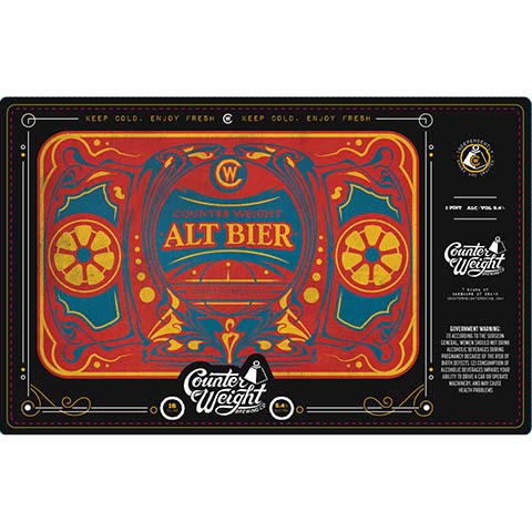 Counter Weight Alt Bier German Ale by Counter Weight Brewing Co., beer label