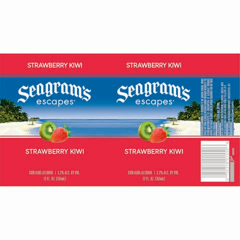 Seagram’s Strawberry Kiwi by Seagram, beer label