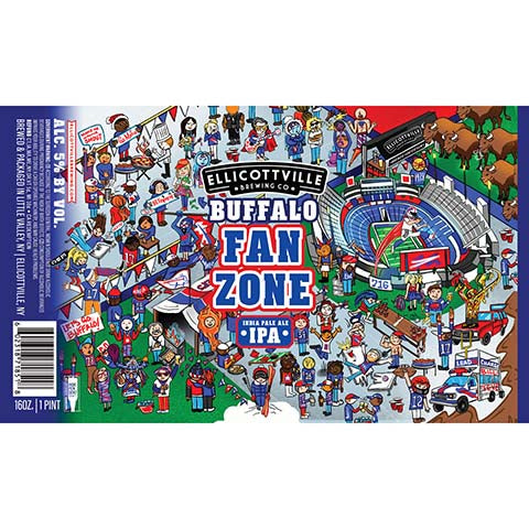 Ellicottville Fan Zone Buffalo IPA by Winery of Ellicottville, beer label