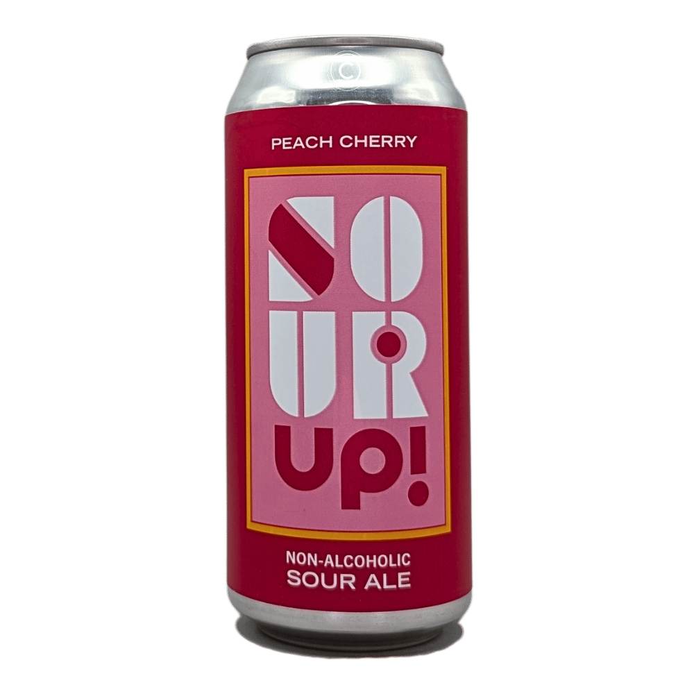 Sour Up - Peach Cherry Non-Alcoholic Sour by Blood Brothers Brewing, beer label