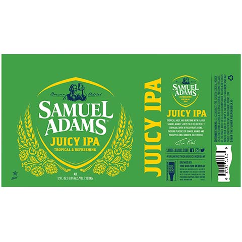 Samuel Adams Juicy IPA by Samuel Adams, beer label