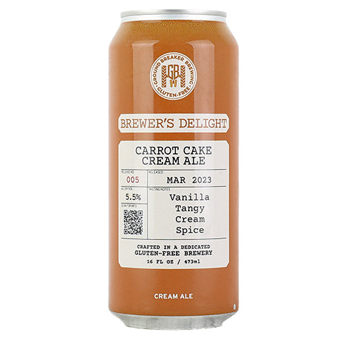 Ground Breaker Carrot Cake Cream Ale by Ground Breaker Brewing, beer label