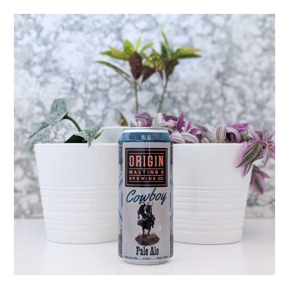Cowboy American Pale Ale by Origin Malting & Brewing Co., beer label