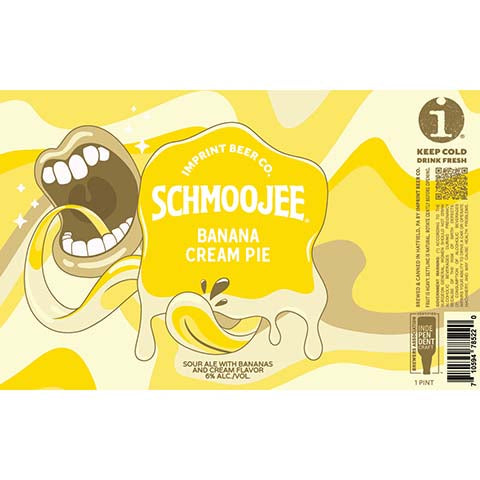 Imprint Beer Schmoojee Banana Cream Pie Sour Ale by Imprint Beer Company, beer label