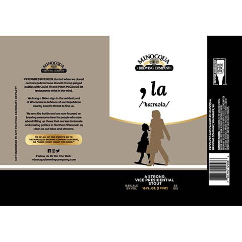 Minocqua , la Stout by Minocqua Brewing Co, beer label
