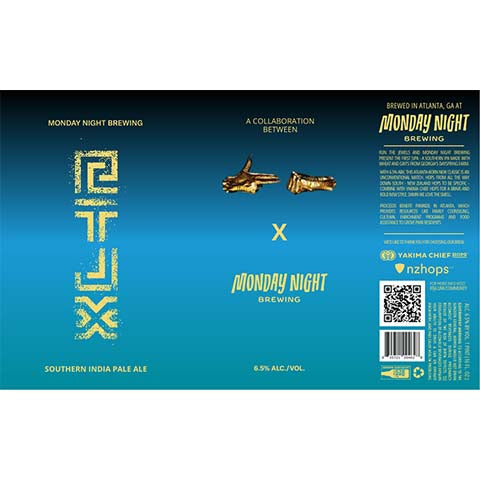 Monday Night RTJX IPA by Monday Night Brewing, beer label