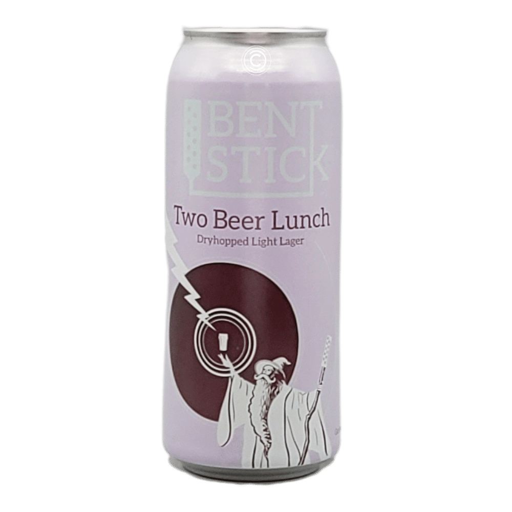 Two Beer Lunch Lager by Bent Stick Brewing Co., beer label
