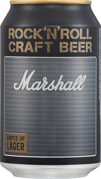 Rock 'N' Roll Craft Beer Marshall Amped Up by Williams Bros Brewing Co, beer label
