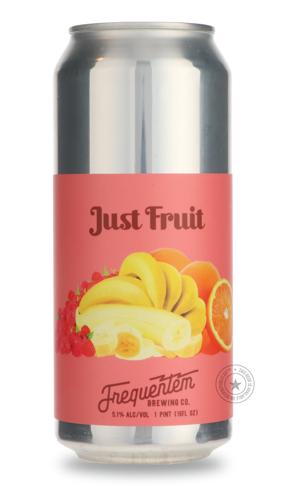 Just Fruit (Raspberry, Orange, Banana) by Frequentem Brewing Co., beer label