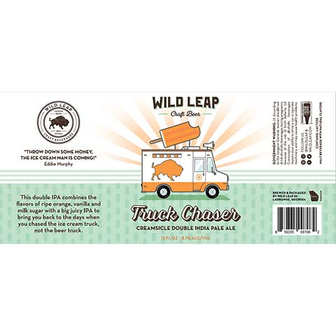 Wild Leap Truck Chaser Creamsicle DIPA by Wild Leap Brew Co., beer label