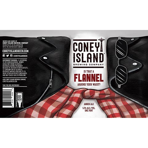 Coney Island Is That A Flannel Around Your Waist? Amber Ale by Coney Island Beer, beer label
