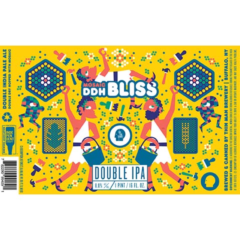 Thin Man Mosaic DDH Bliss DIPA by Thin Man Brewery, beer label