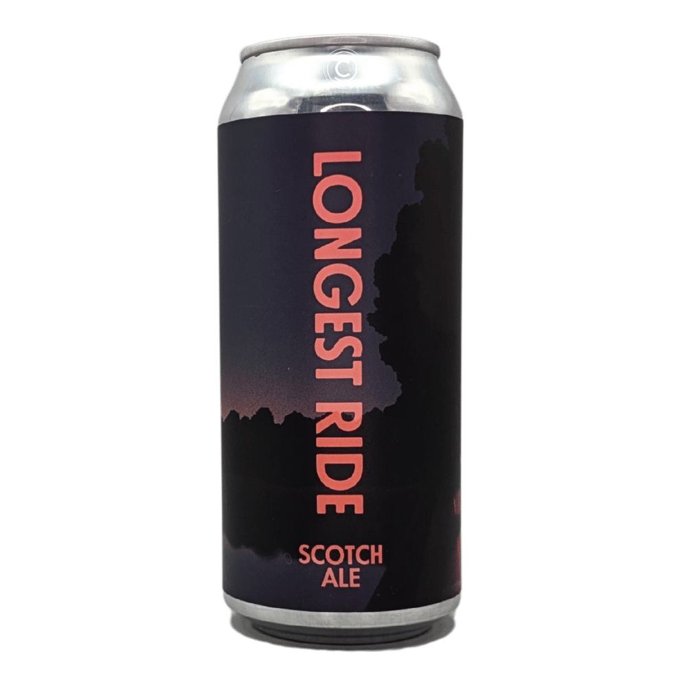 Longest Ride Scotch Ale by Born Brewing Co. x Longroof Brewing Co., beer label