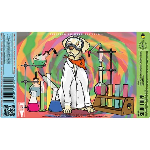 Tripping Animals Sour Tripp Sour Ale by Tripping Animals Brewing Co., beer label