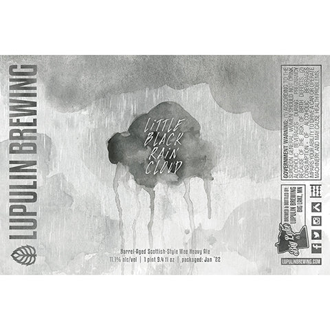 Lupulin Little Black Rain Cloud by Lupulin Brewing, beer label