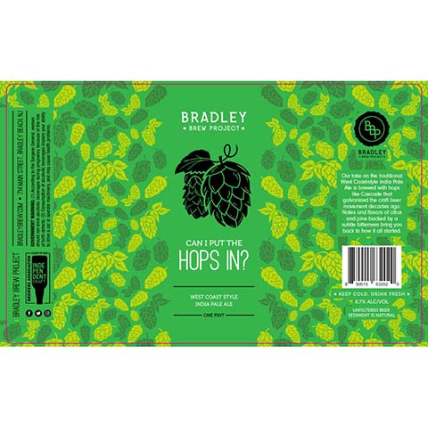 Bradley Brew Can I Put the Hops In? IPA by Bradley Brew Project, beer label