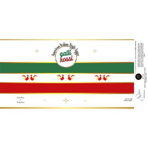 Great South Bay Galli Rossi Lager by Great South Bay Brewery, beer label