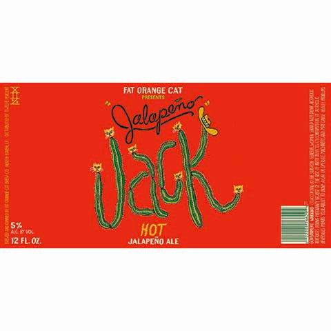 Fat Orange Cat Jalapeño Jack Hot Jalapeño Ale by Fat Orange Cat Brew Co, beer label