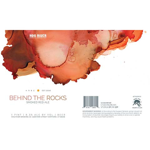 Hog River Behind The Rocks Smoked Red Ale by Hog River Brewing Co, beer label