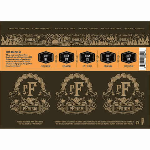 pFriem Juicy IPA by PFriem Family Brewers, beer label