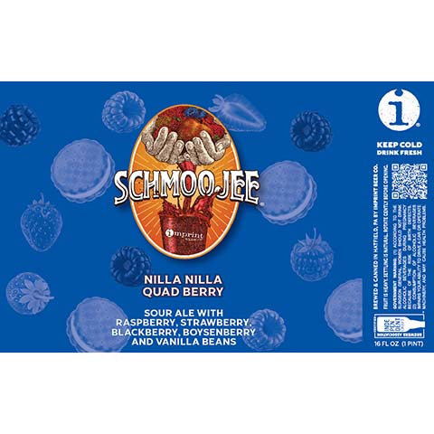 Imprint Beer Schmoojee Nilla Nilla Quad Berry Sour Ale by Imprint Beer Company, beer label