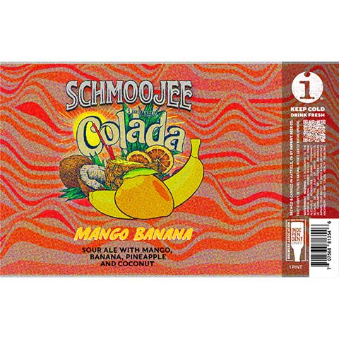 Imprint Beer Schmoojee Colada Mango Banana Sour Ale by Imprint Beer Company, beer label
