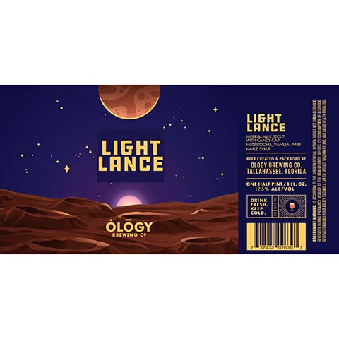Ology Light Lance Imperial Milk Stout by Ology Brewing Co, beer label