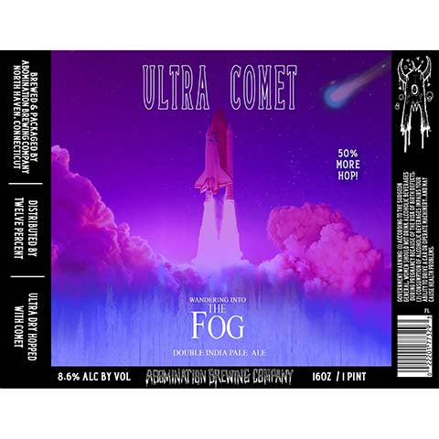 Abomination Ultra Comet DIPA by Abomination Brewing Company, beer label