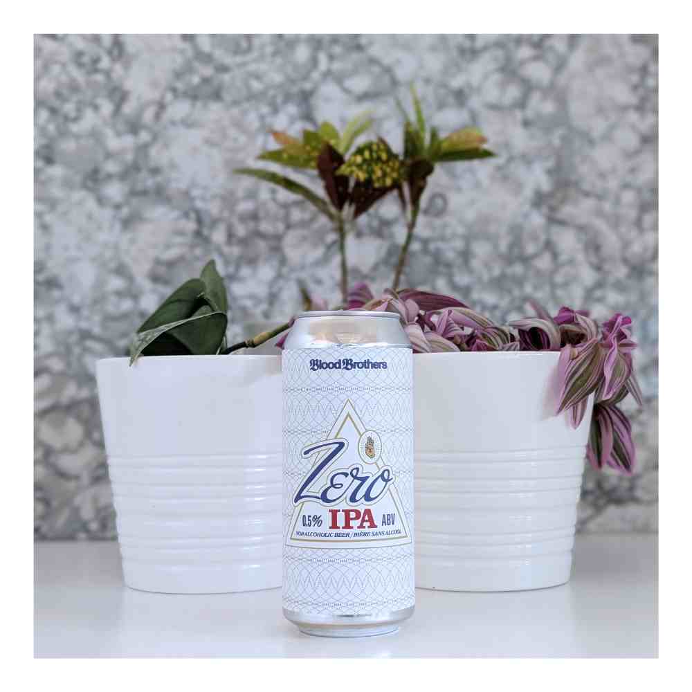 Zero-IPA Non-Alcoholic by Blood Brothers Brewing, beer label