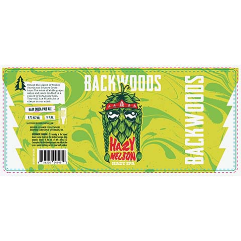 Backwoods Hazy Nelson Hazy IPA by Backwoods Brewing Co., beer label