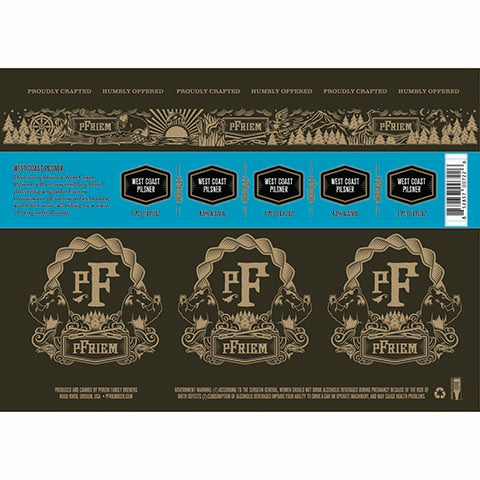 pFriem West Coast Pilsner by PFriem Family Brewers, beer label