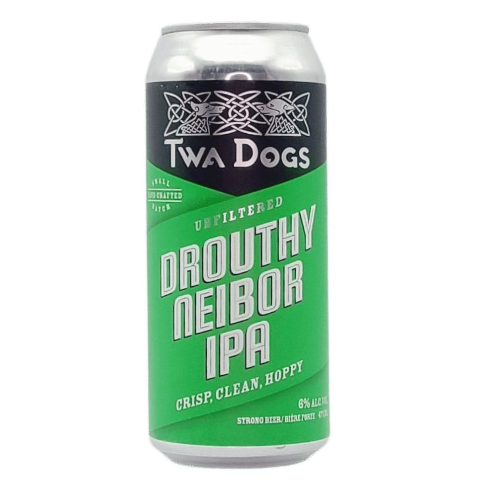 Drouthy Neibor IPA by Twa Dogs Brewery, beer label