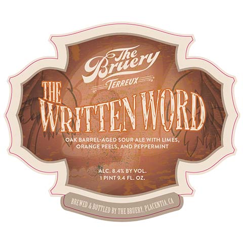 Bruery The Written Word Sour by The Bruery, beer label