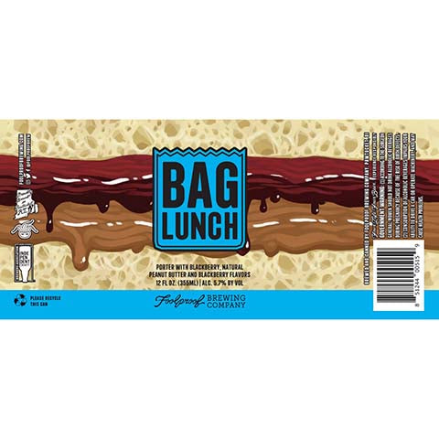 Foolproof Bag Lunch Porter by Foolproof Brewing Company, beer label