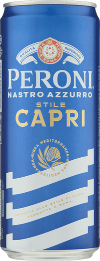 Peroni Nastro Azzurro Capri by Birra Peroni, beer label