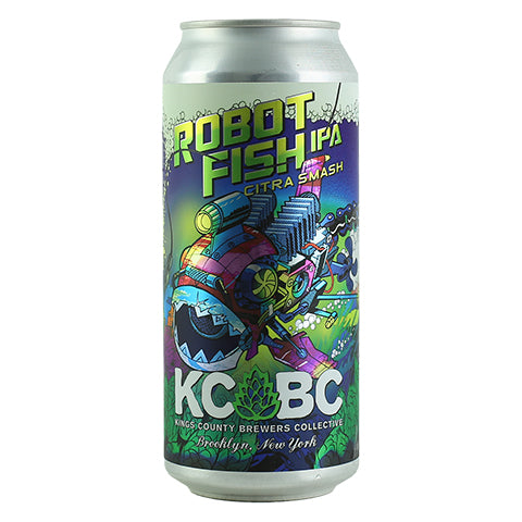Kings County Brewers Collective Robot Fish: Citra Smash Hazy IPA by Kings County Brewers Collective, beer label
