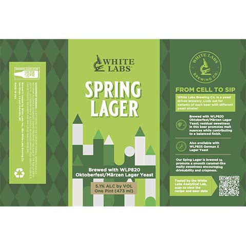 White Labs Oktoberfest Spring Lager by White Labs Brewing, beer label