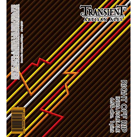 Transient Artisan Ales Right Of Rip IPA by Transient Artisan Ales, beer label