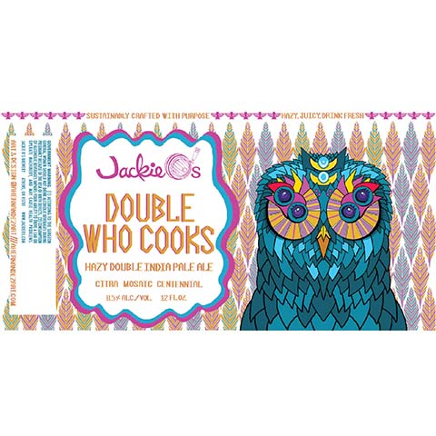 Jackie O's Double Who Cooks Hazy DIPA by Jackie O's Pub & Brewery, beer label