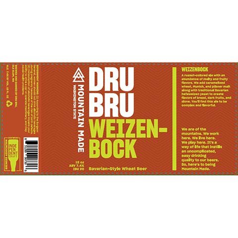 Dru Bru Weizenbock Bavarian Wheat Beer by Dru Bru, beer label