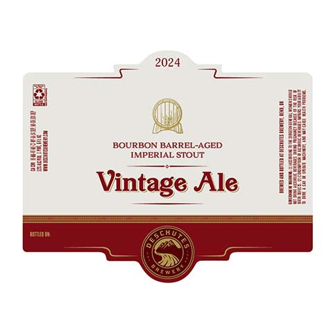 Deschutes Vintage Ale by Deschutes Brewery, beer label