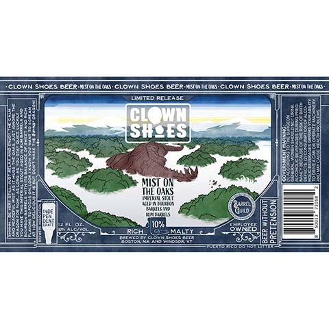 Clown Shoes Mist On The Oaks Imperial Stout by Clown Shoes, beer label