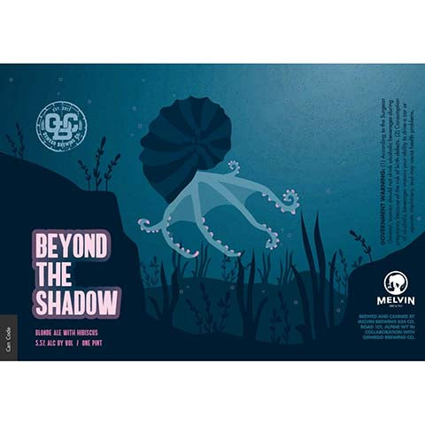 Melvin Beyond the Shadow Blonde Ale by Mother Earth Brewing, beer label