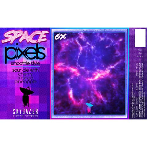 Skygazer Space Pixels 2 Sour Ale by SKYGAZER Brewing Co, beer label