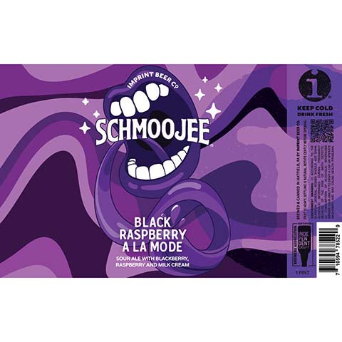 Imprint Schmoojee Black Raspberry A La Mode Sour by Imprint Beer Company, beer label
