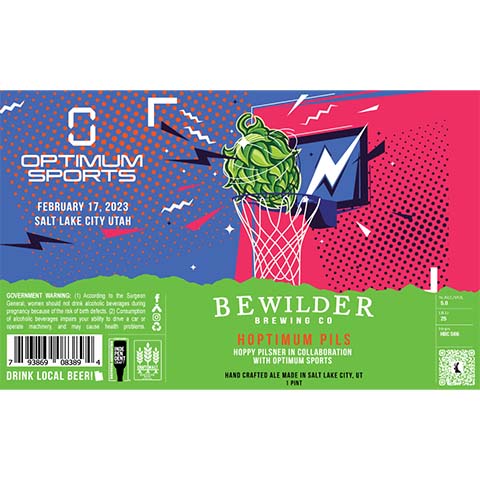 Bewilder Hoptimum Pils by Bewilder Brewing Co, beer label