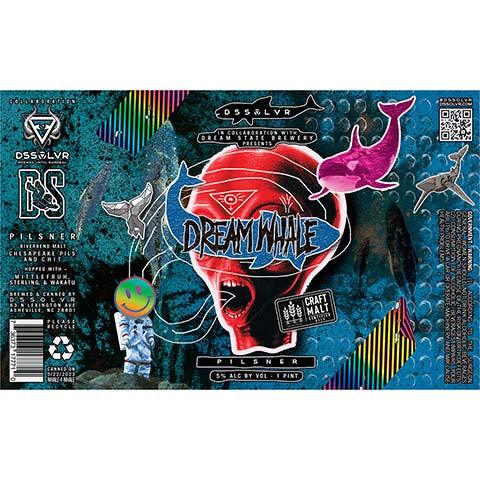 DSSOLVR Dream Whale Pilsner by DSSOLVR, beer label