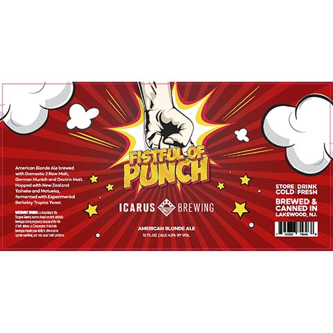 Icarus Fistful of Punch Blonde by Icarus Brewing Company, beer label