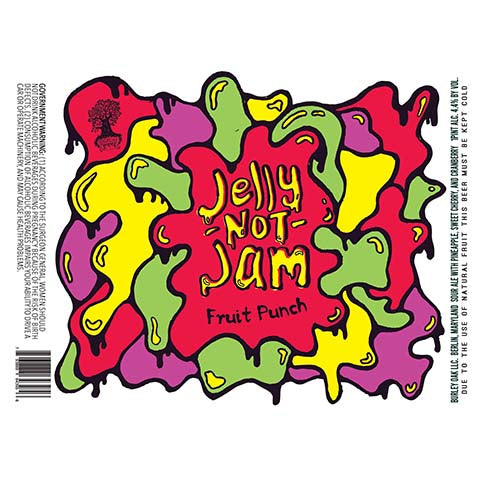 Burley Oak Jelly Not Jam Fruit Punch Sour Ale by Burley Oak Craft Brewery, beer label